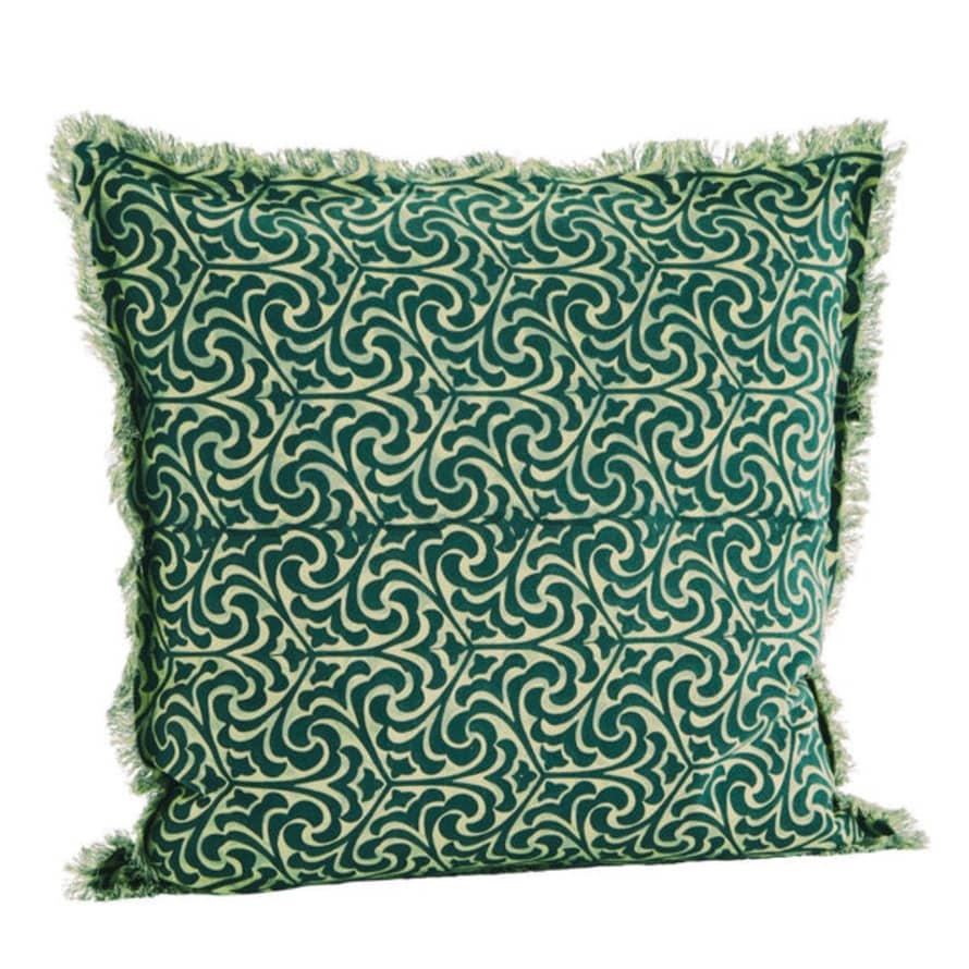 Madam Stoltz Patterned Cotton Cushion Cover