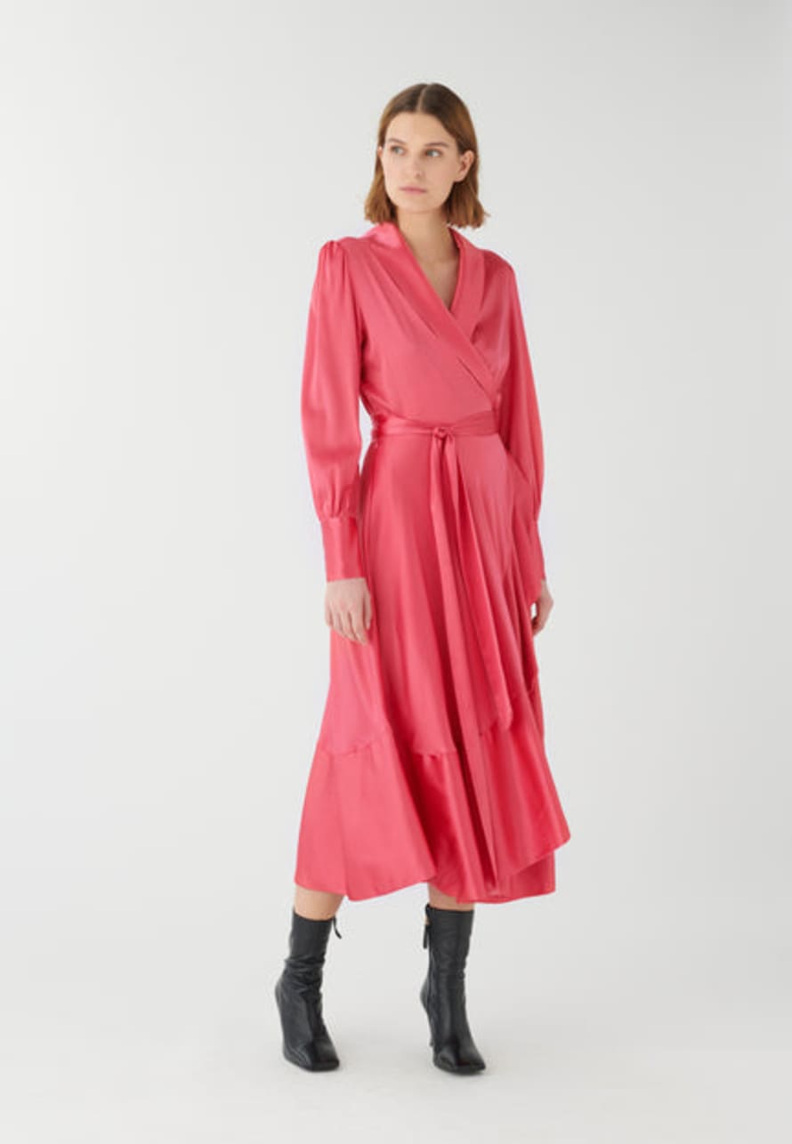 Dea Kudibal Vitah Wrap Dress Hot Pink