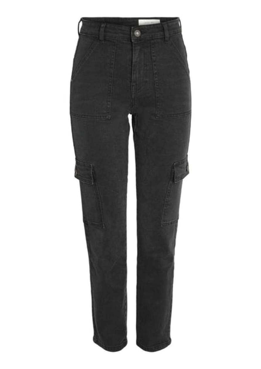 Noisy May Black Cargo Utility Ankle Trousers