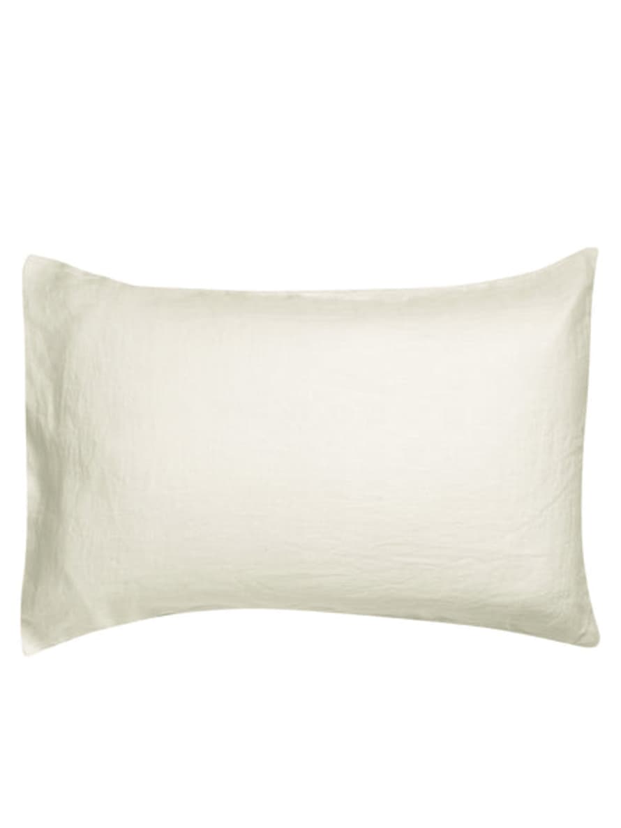 Viva Raise Chalk Zeff Stonewashed Linen Pillowcase Pair