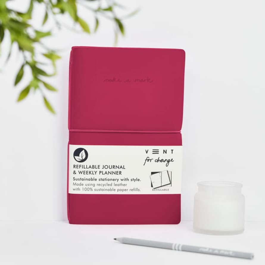 VENT for change Releather & Sustainable Make A Mark Weekly Planner - Pink