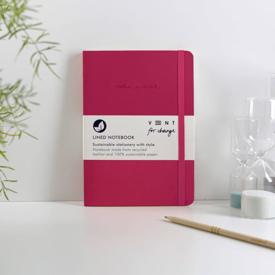 VENT for change Releather & Sustainable Make A Mark A5 Notebook - Pink