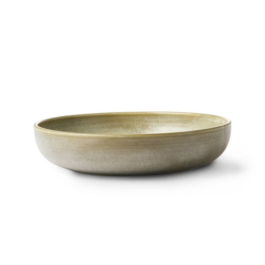 HK Living Chef Ceramics: Deep Plate Rustic Green/grey