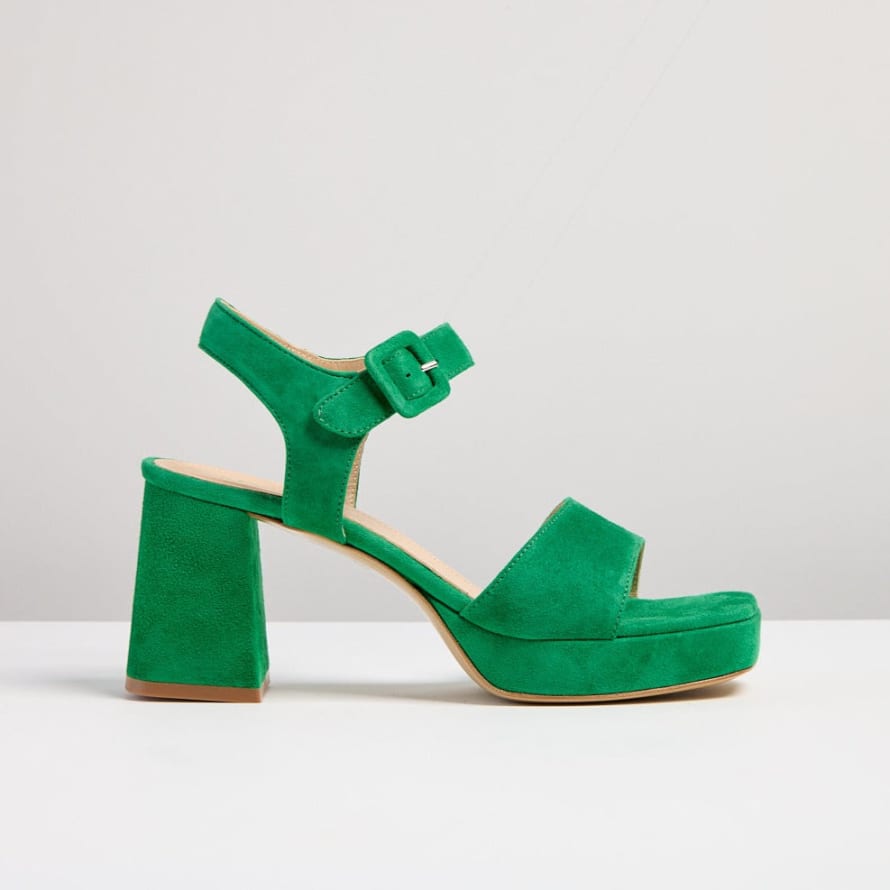 MADE THE EDIT Cara Emerald Green Platform Sandal