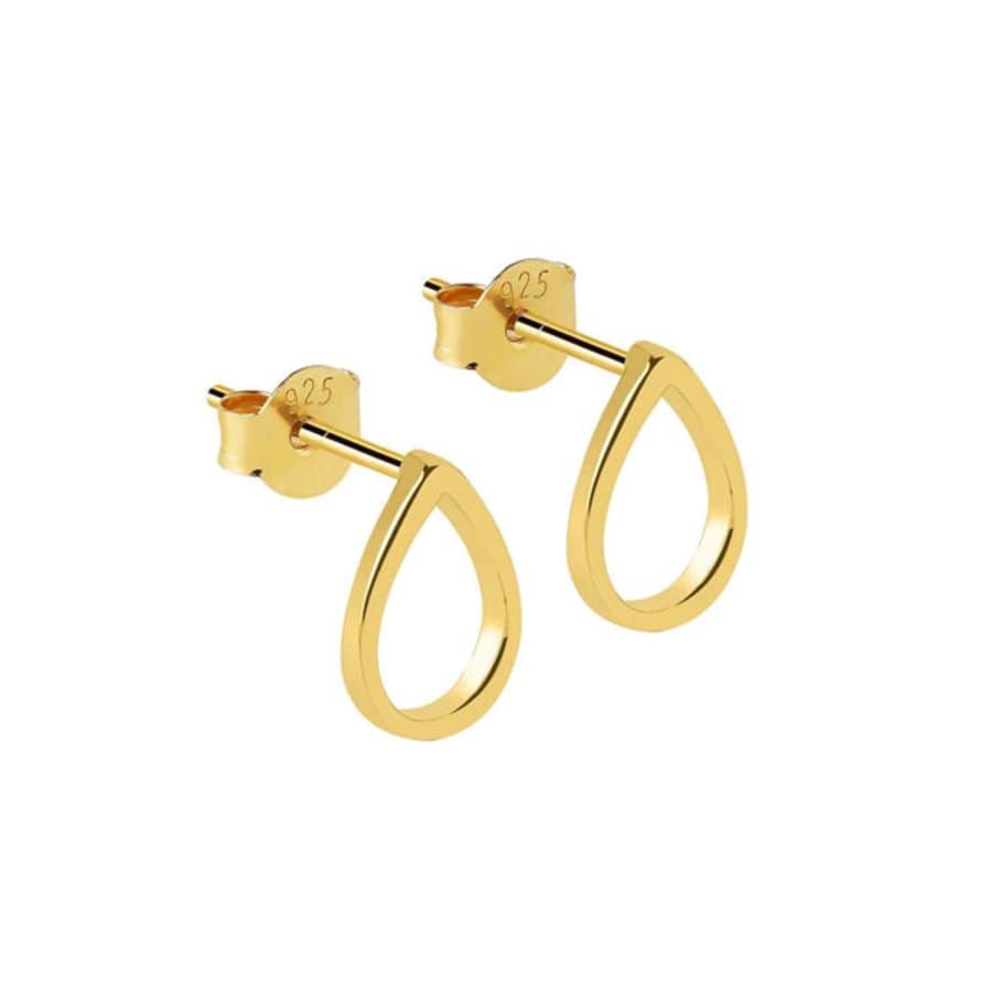 JUULRY Gold Plated Droplet Stud Earrings