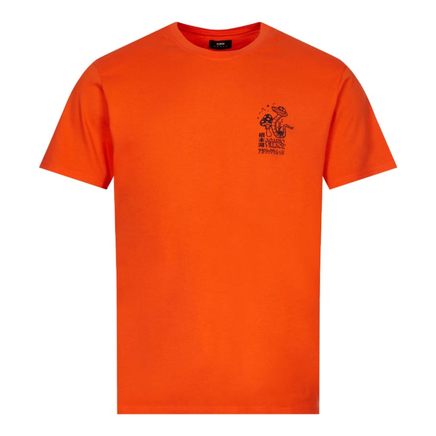 Edwin Agaric Village T-shirt - Tangerine Tango