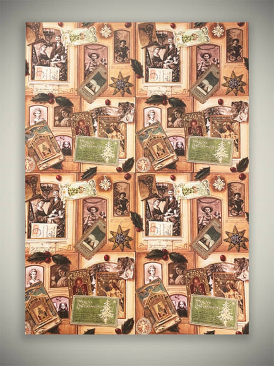 Bomo Art Budapest Kft Papel Envoltorio 'christmas Postcards' - 100x70 Cm
