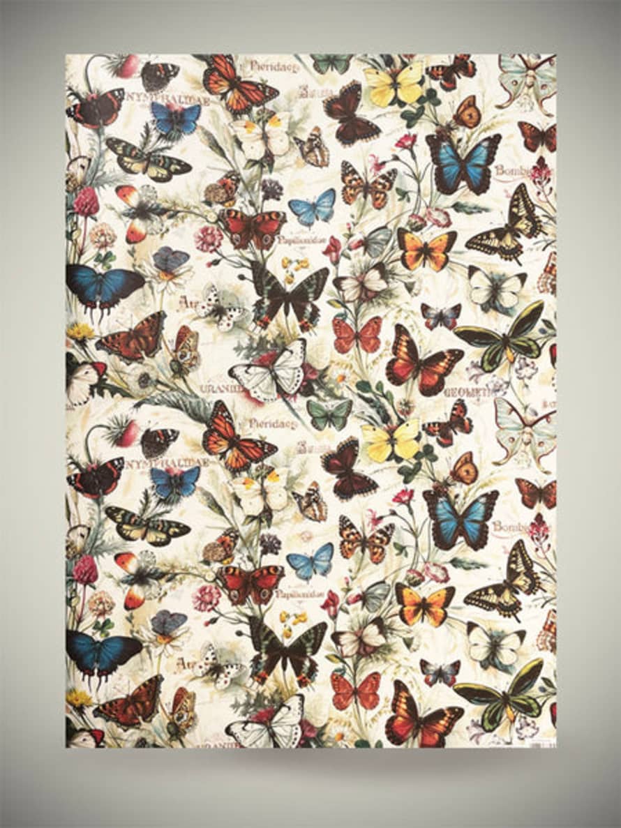 Bomo Art Budapest Kft Papel Envoltorio 'butterflies' - 100x70 Cm