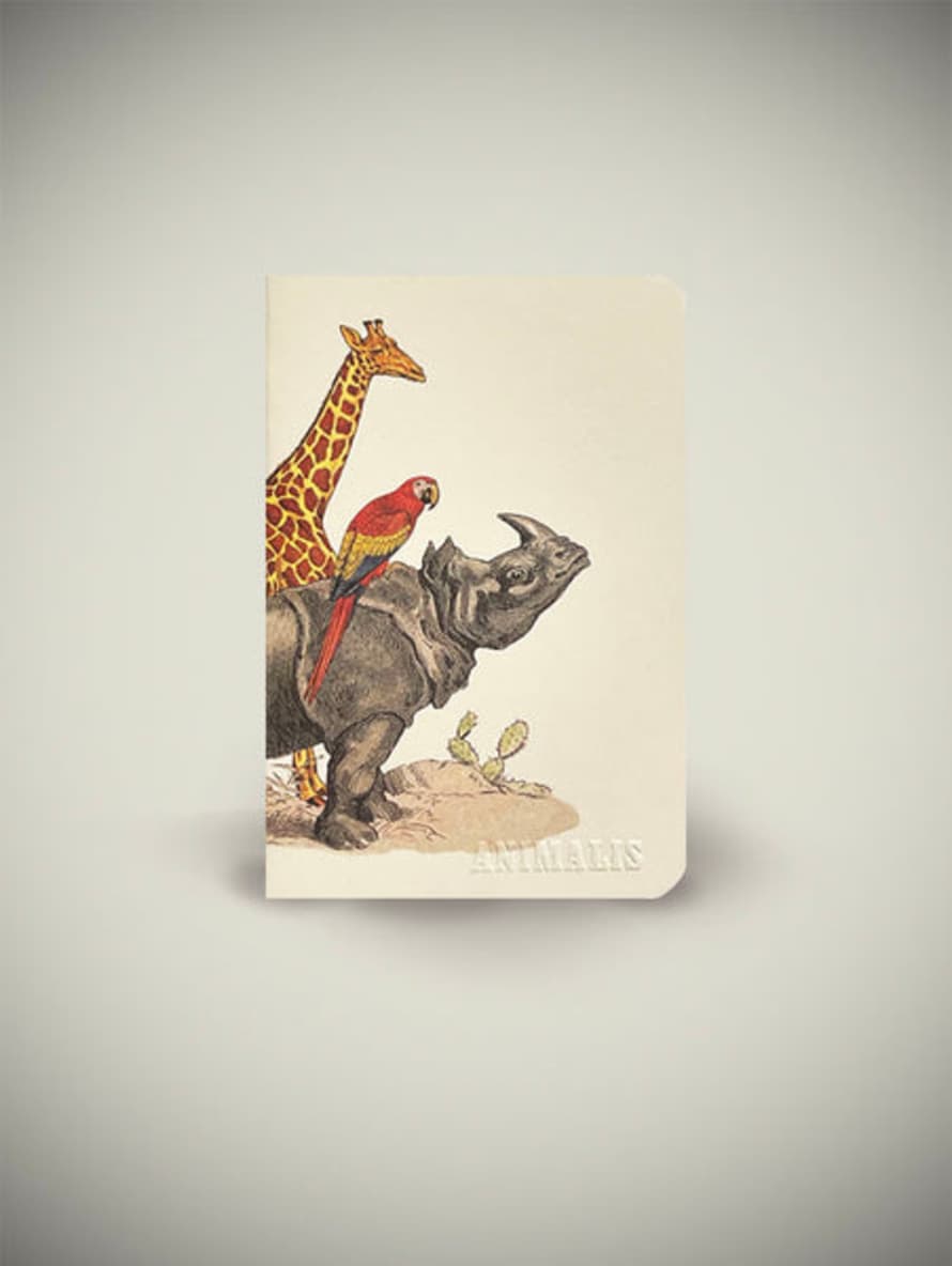 Claire Fontaine Mini Libreta 'animalis' - Rinoceronte, Loro Y Jirafa