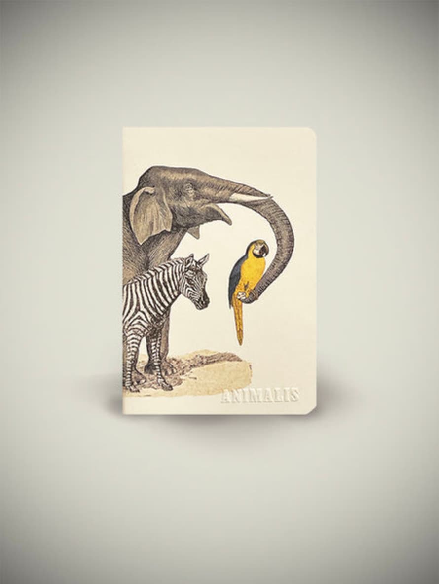 Claire Fontaine Mini Libreta 'animalis' - Elefante, Loro Y Cebra