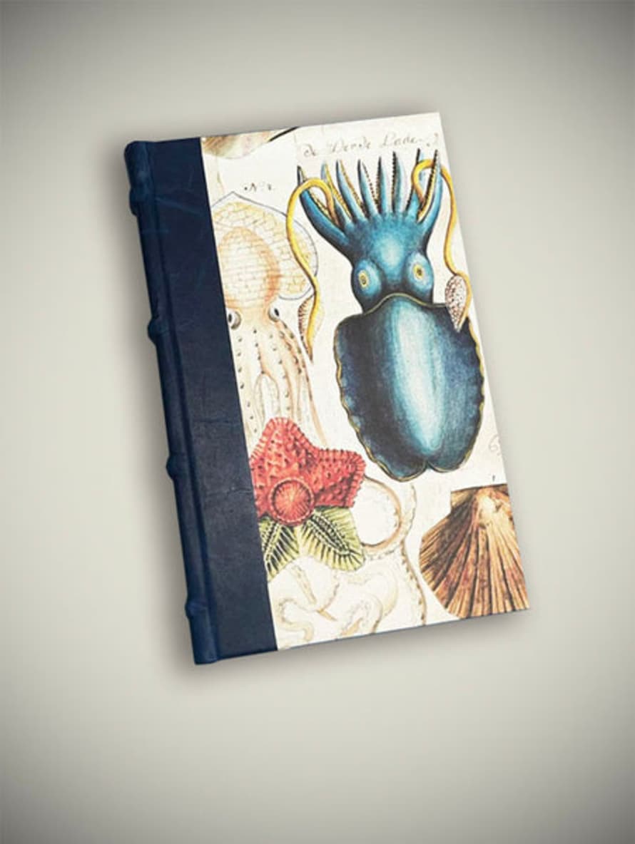 Bomo Art Budapest Kft Cuaderno A5 'ocean Life' - Piel Azul Oscuro