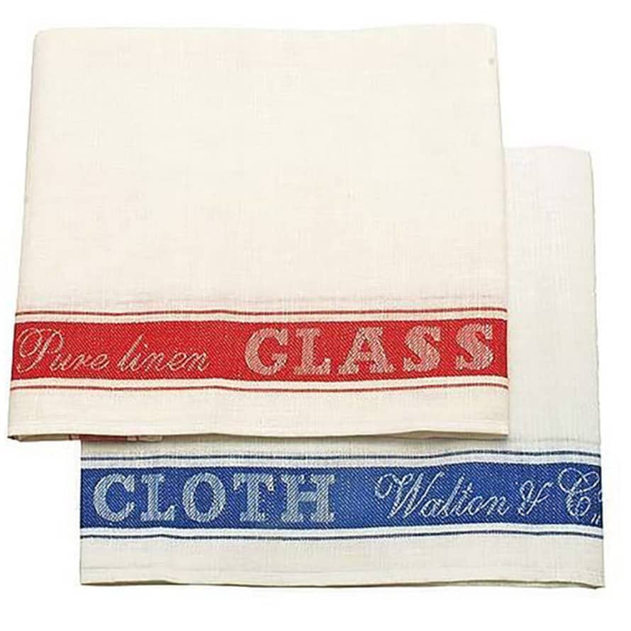 Walton & Co Traditional Linen Glass Cloth, 50 X 76 Cm