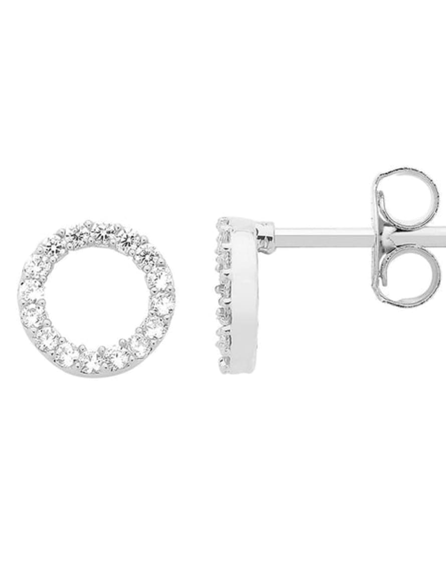 Estella Bartlett  - Cz Circle Silver Earrings