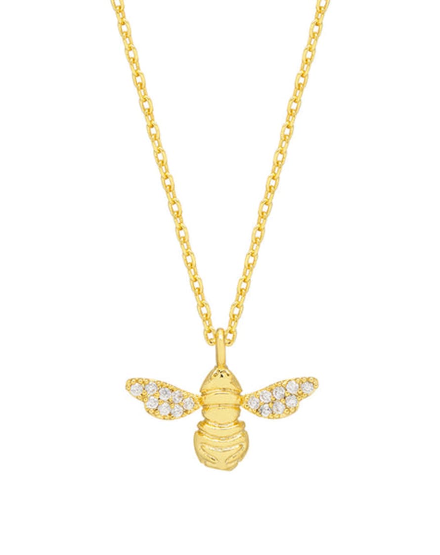 Estella Bartlett  - Bee Pave Necklace In Gold