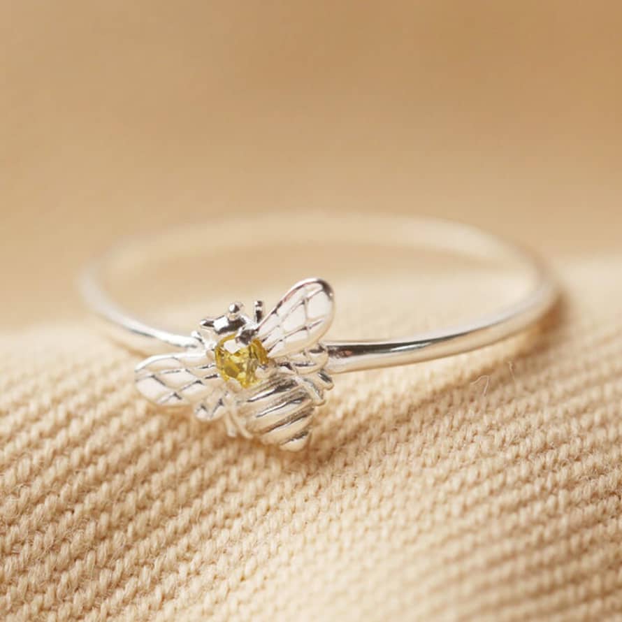 Lisa Angel | Bee Ring With Citrus Stone | Sterling Silver