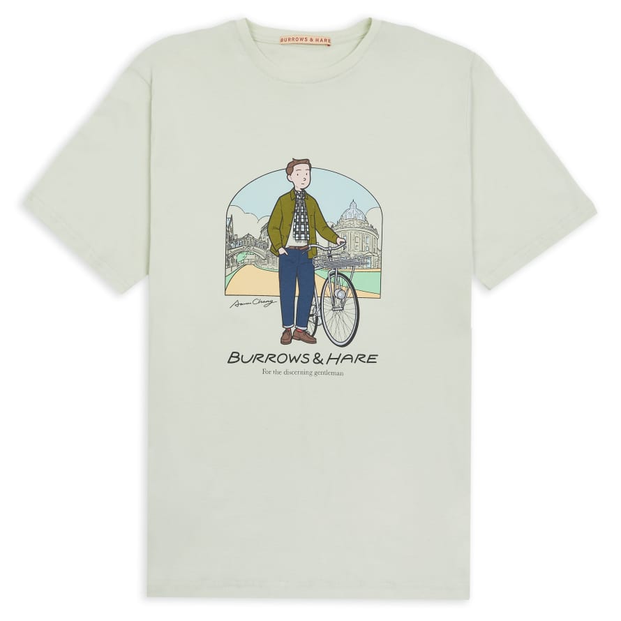 Burrows & Hare  Printed T-shirt - Sage Lily