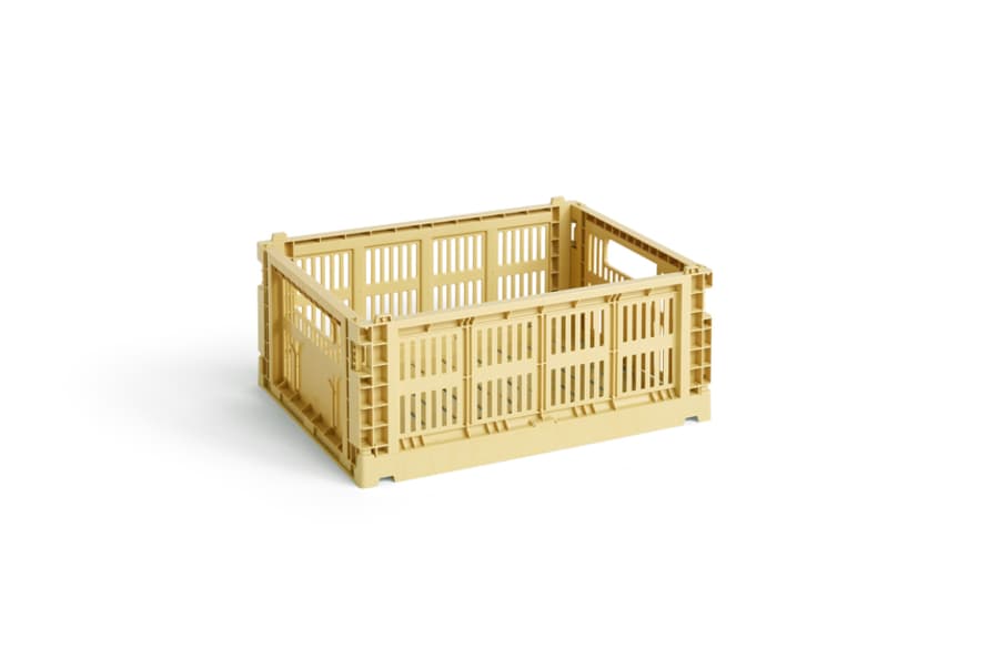 HAY cassetta contenitore M colour  crate golden yellow