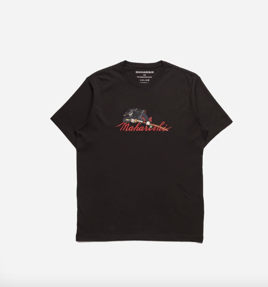 Maharishi Embroidered T-Shirt Black
