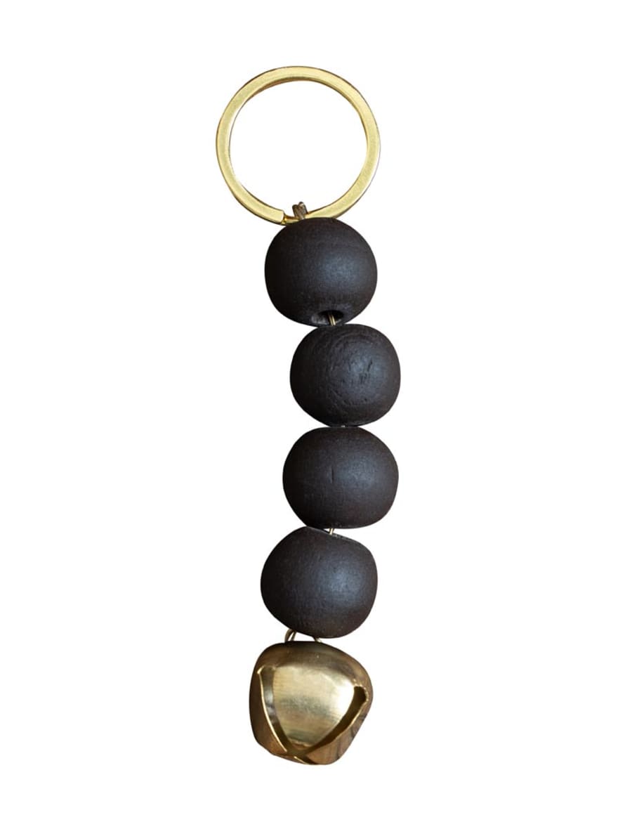 Chehoma Key Holder Choco Wood Beads w/Bell