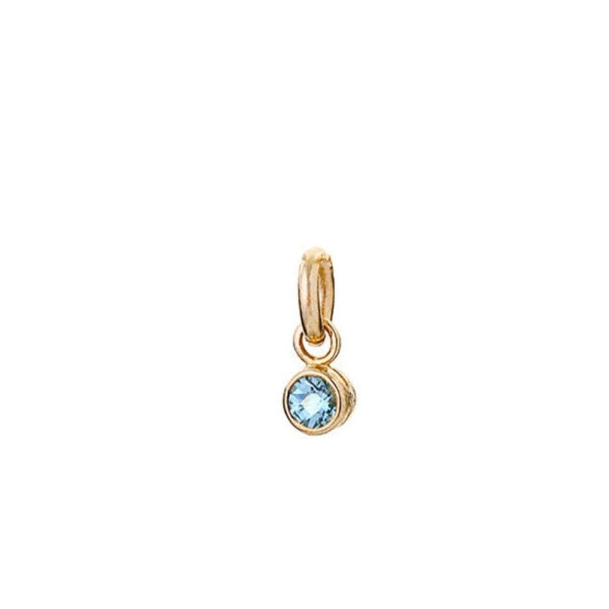Renné Jewellery 9 Carat Gold Blue Topaz Tiny Sweetie Charm