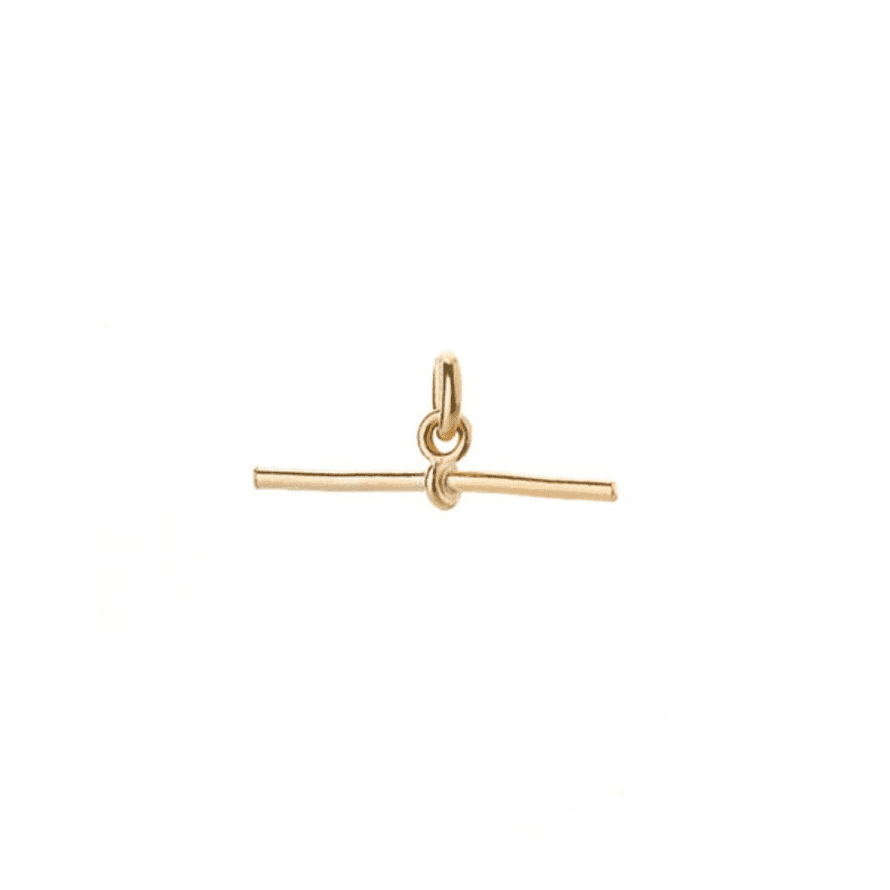 Renné Jewellery 18 Carat Gold Plated Plain T Bar Charm