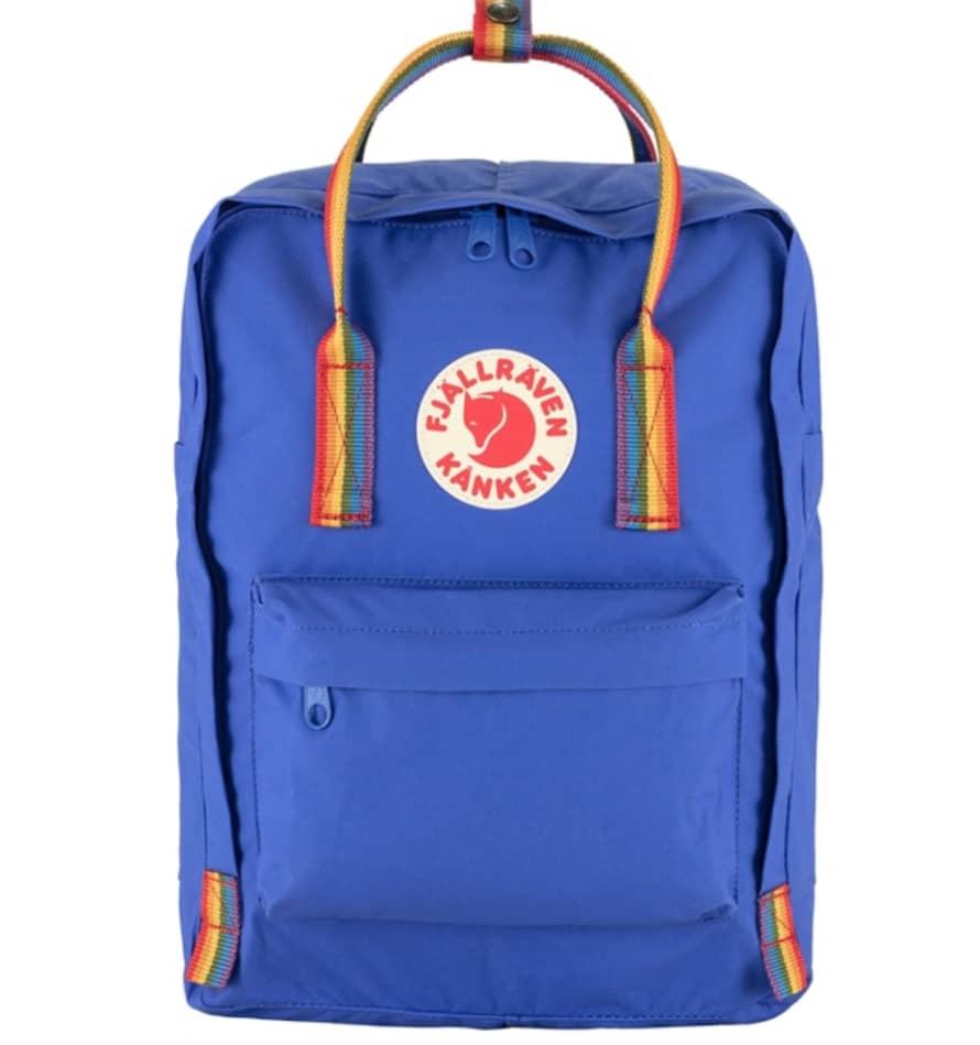 Fjällräven Kanken Rainbow Backpack (Cobalt Blue/Rainbow Pattern)