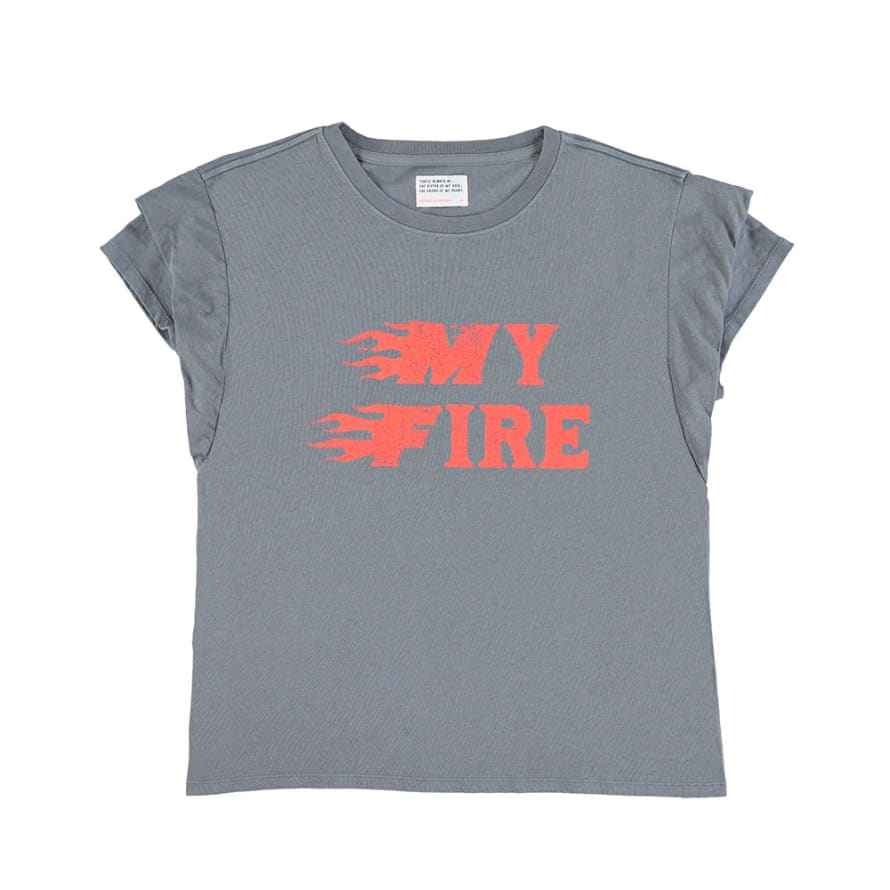 Sisters Department Camiseta De Doble Manga My Fire Dark Grey