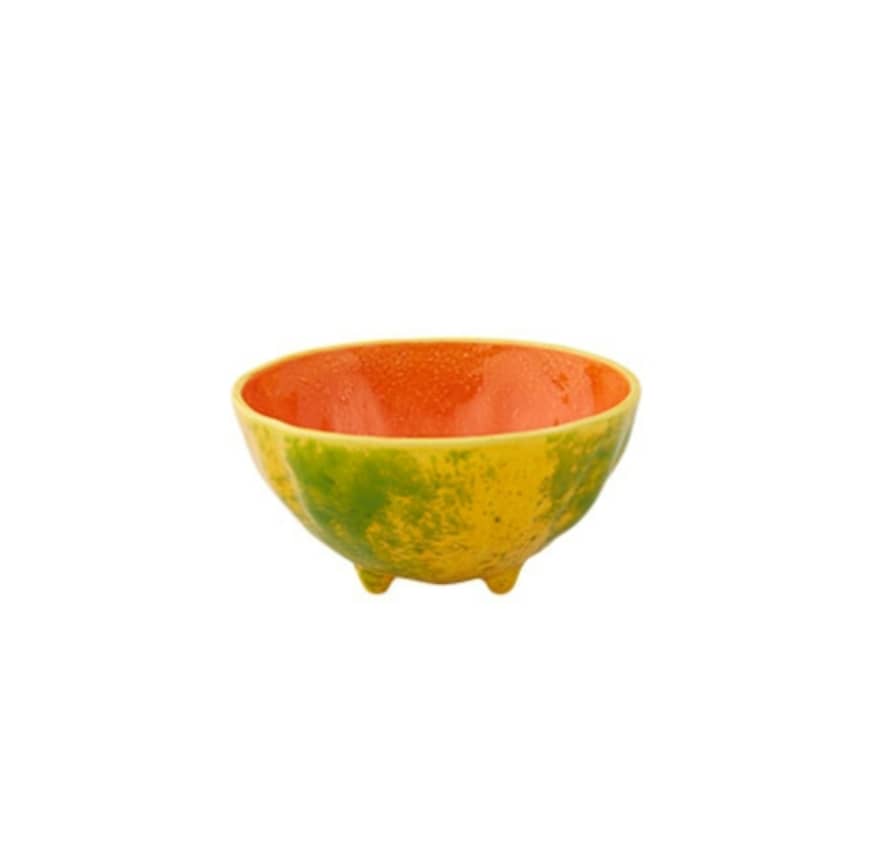 Bordallo Pinheiro Handmade Ceramic Papaia Bowl