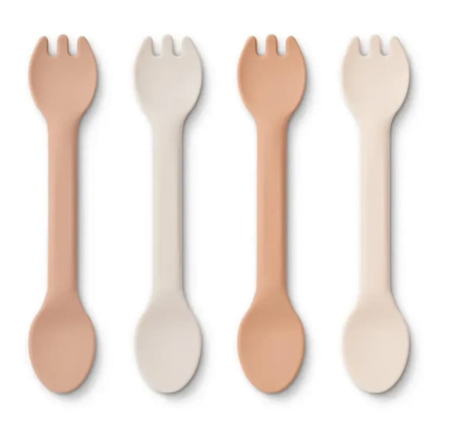 Liewood Pack of 4 Rose Multi Mix Jan 2 in 1 Cutlery