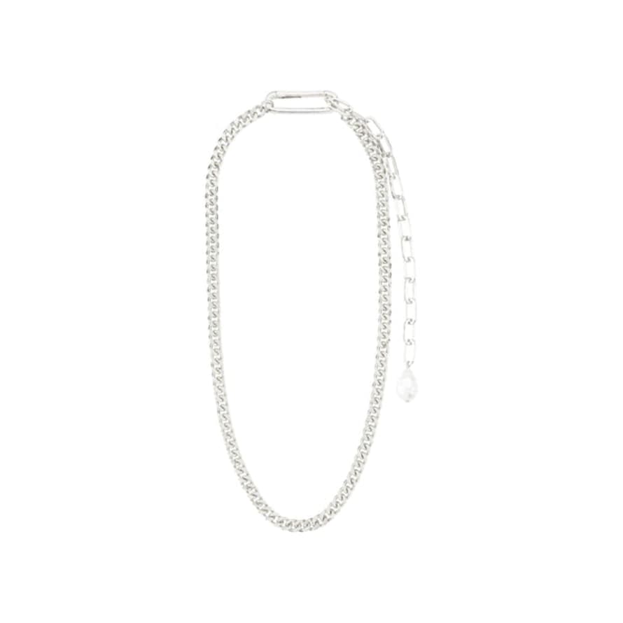 Pilgrim - Heat Silver Recycled Chain Necklace & Pearl