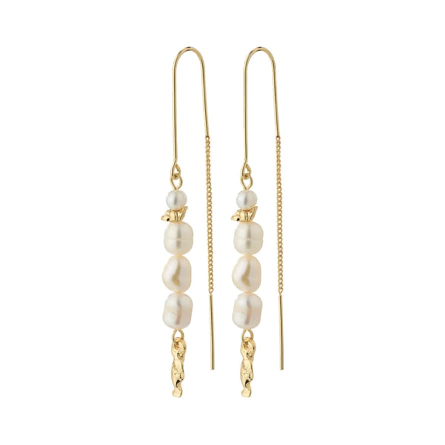 Pilgrim - Berthe Gold Pearl Chain Earrings
