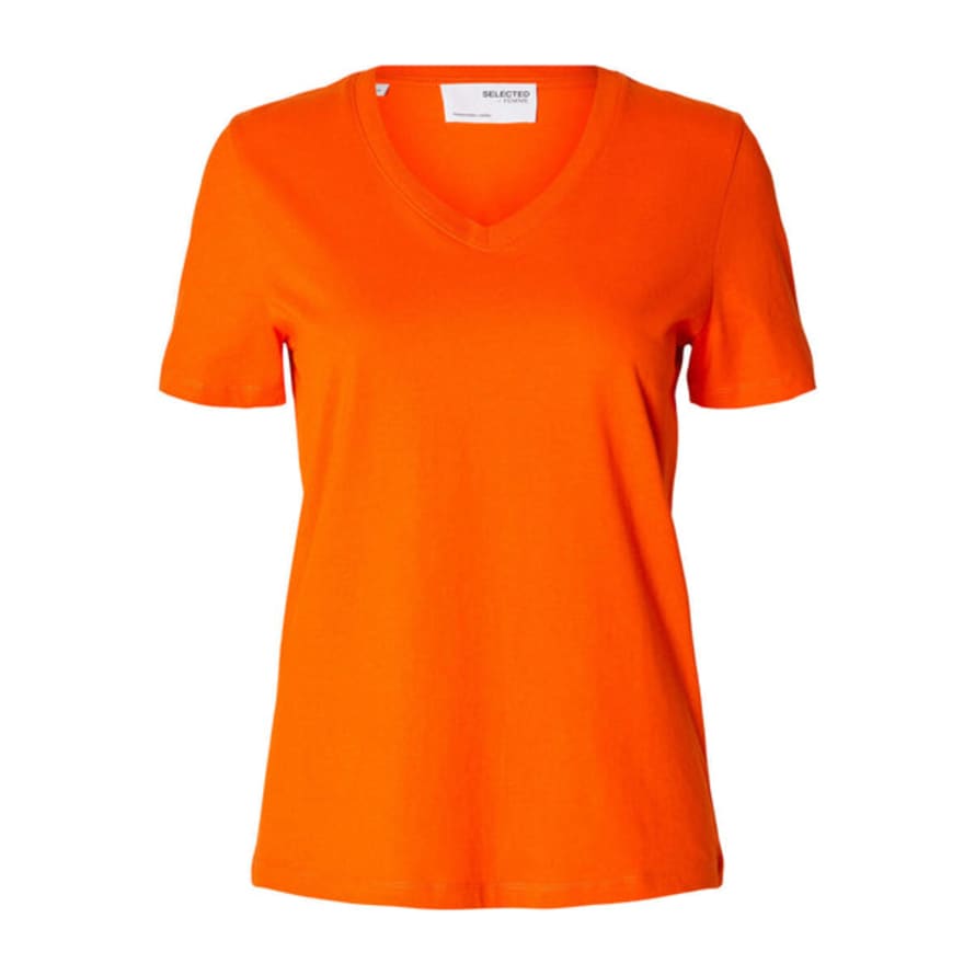 Selected Femme | Classic Organic Cotton T-shirt | Orangeade