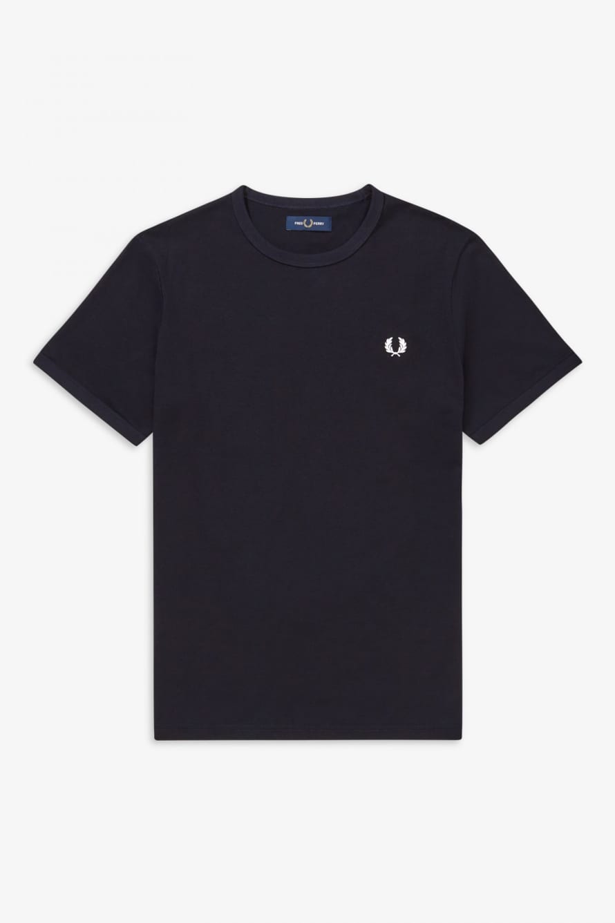 Fred Perry Ringer T-Shirt - Navy	