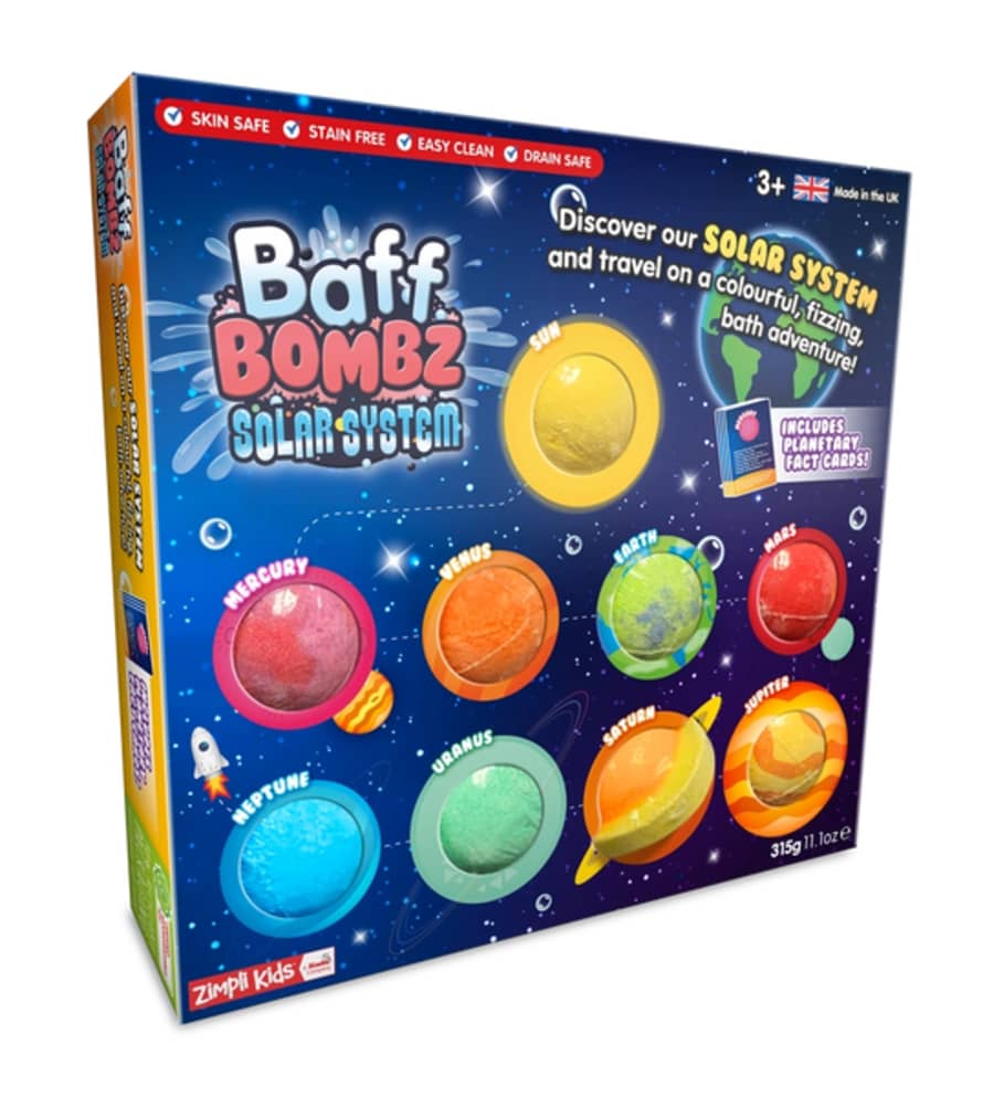 Zimpli Kids Little Astronaut Solar System Baff Bombz Kids Bath Bomb Toy