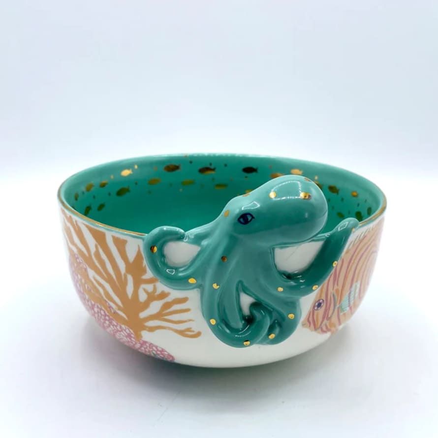 House of disaster Coral Octopus Bowl