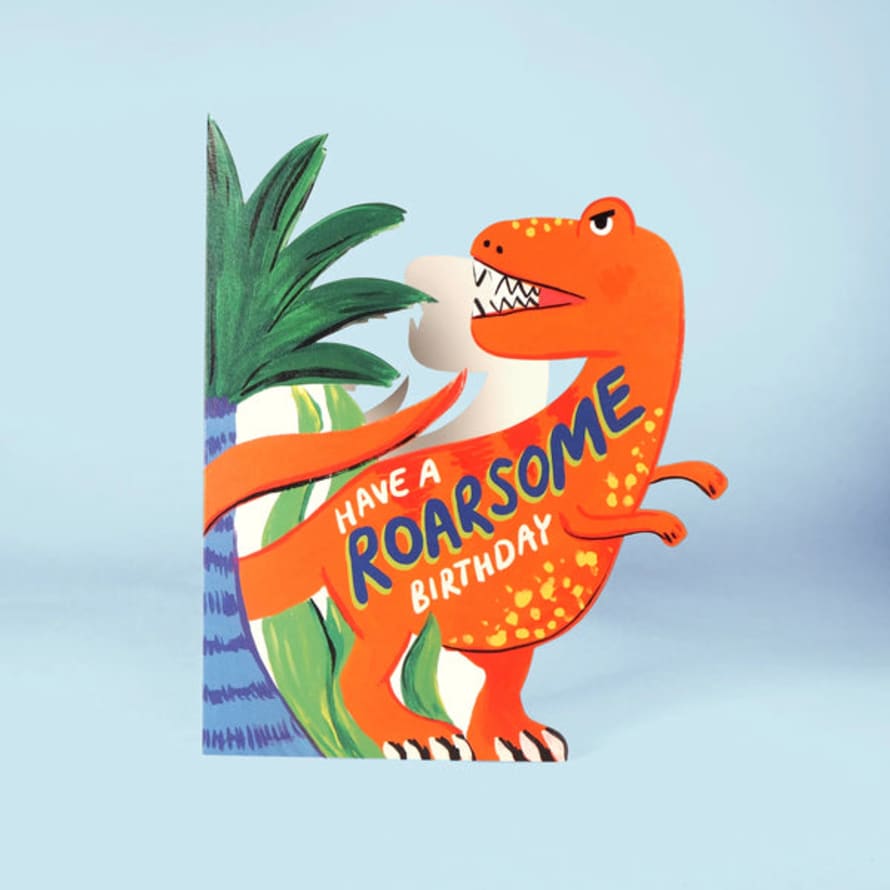 Eleanor Bowmer Dinosaur Shaped Card