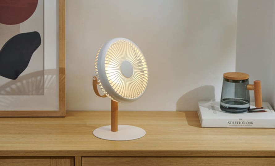 Gingko Ventilatore Portatile Fan Light Beyond Cream Art G032WE