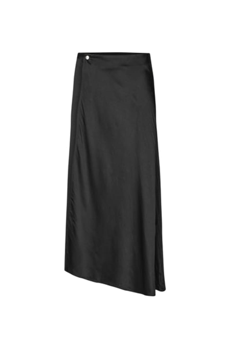  Samsoe Samsoe Viktoria Black Asymmetric Bias Skirt