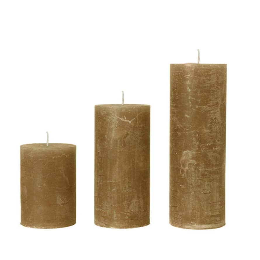 Cosy Living Amber 10x15/25/35cm Statement Rustic Pillar Candle