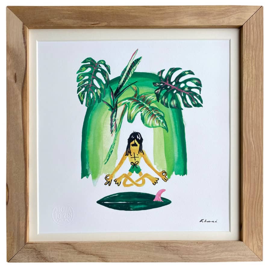 Aloha To Zen Green Cathedral Printed Frame 