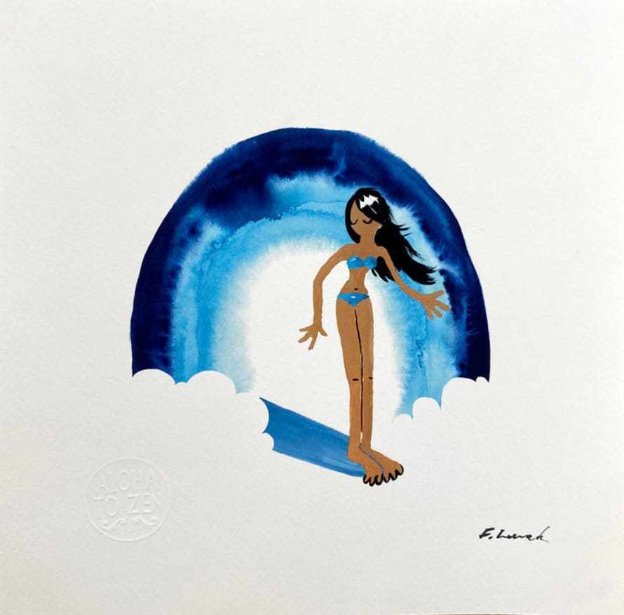 Aloha To Zen Blue Dreamer Framed Print