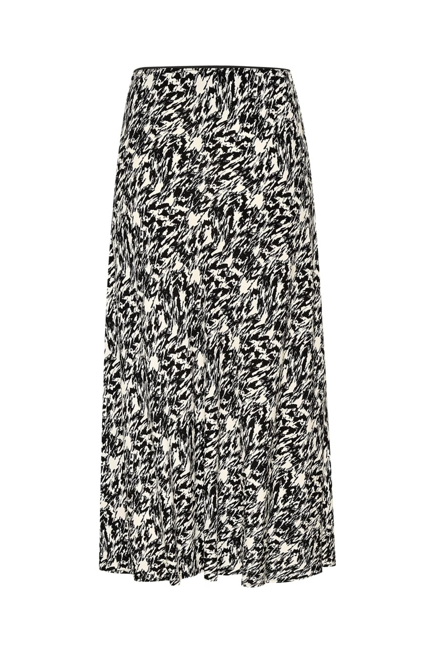 Part Two PART TWO RIN LONG SKIRT | BLACK TEXTURE PRINT