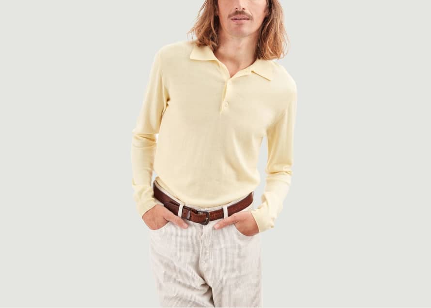 Tricot Polo Shirt In Extra-fine Wool