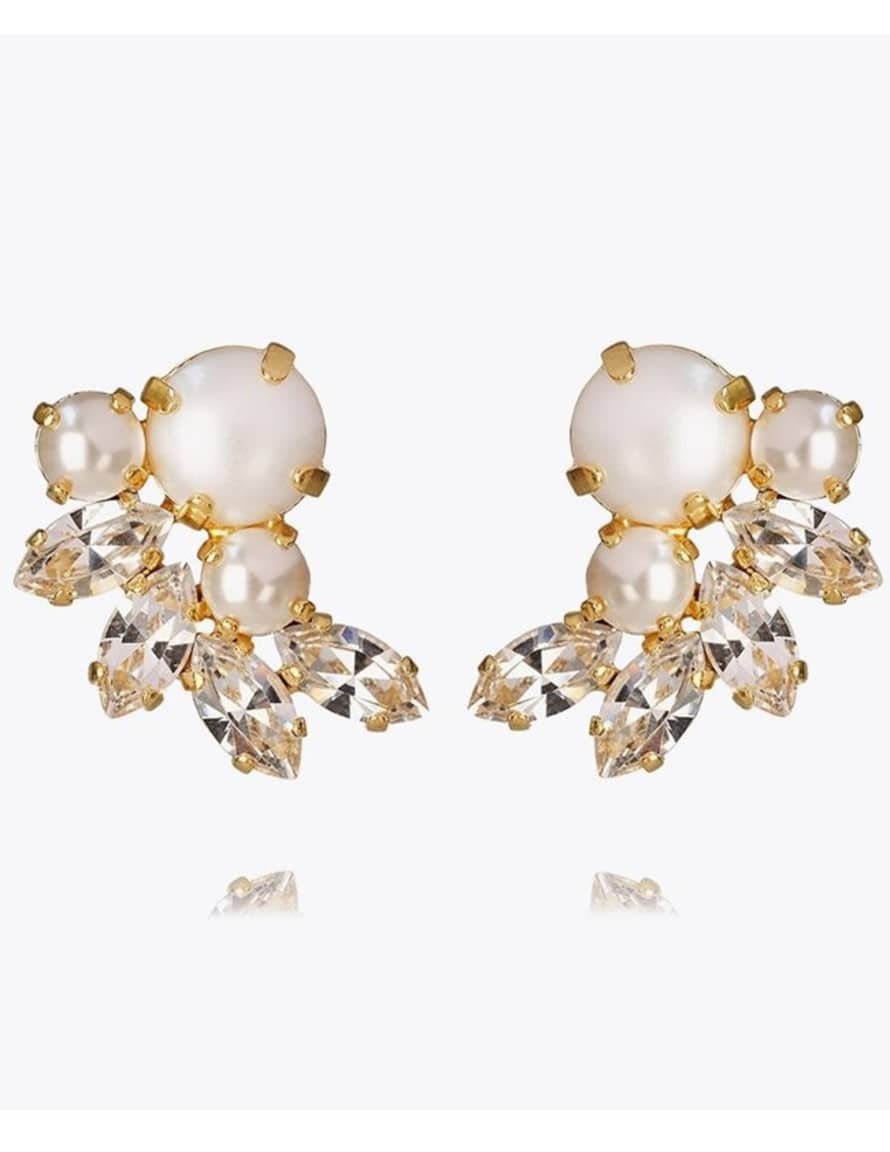 Caroline Svedbom Pearl Crystal Electra Earrings