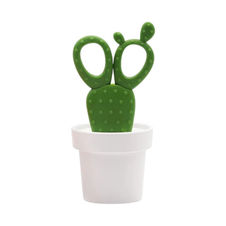 Qualy Cactus Scissors White Green Complimentary Art Ql10282
