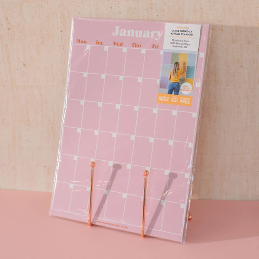 One Upon A Tuesday Monthly Undated A3 Wall Planner