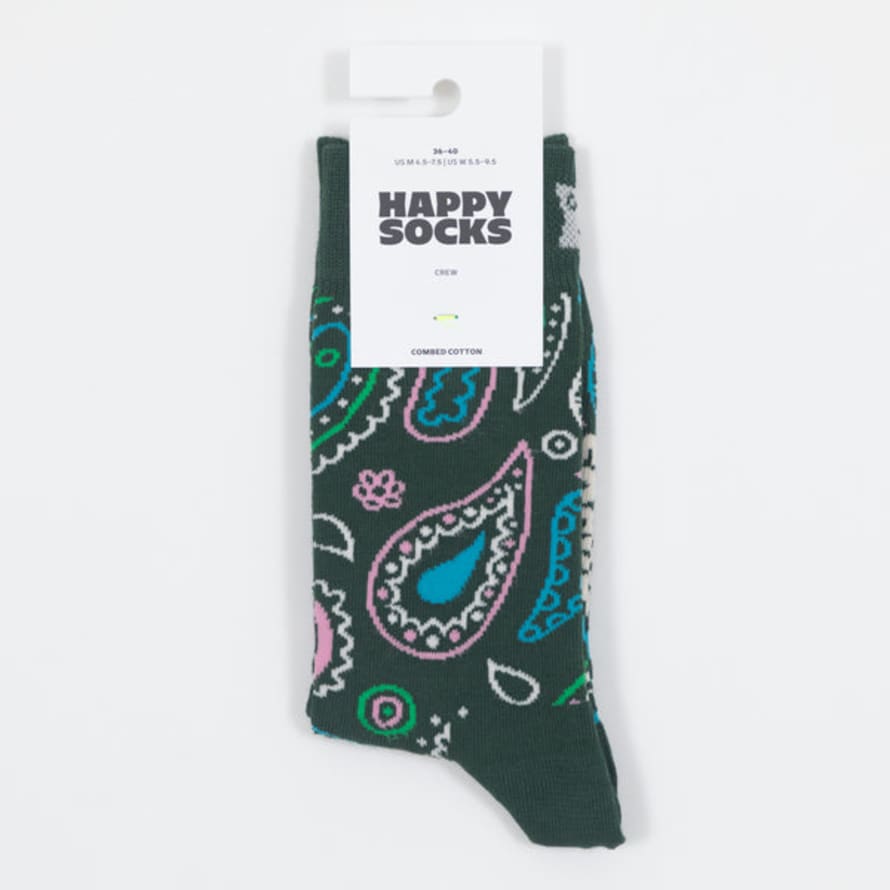 Happy Socks  Paisley Socks in Green