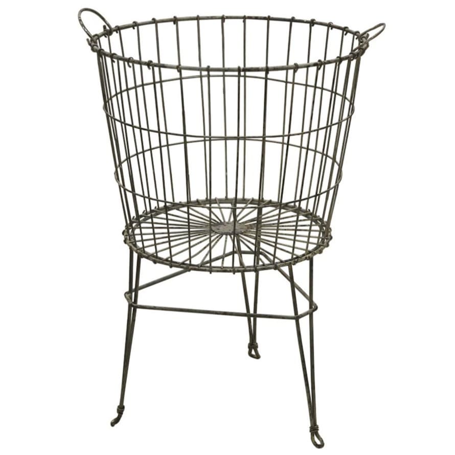 Chic Antique WIRE BASKET ON STAND