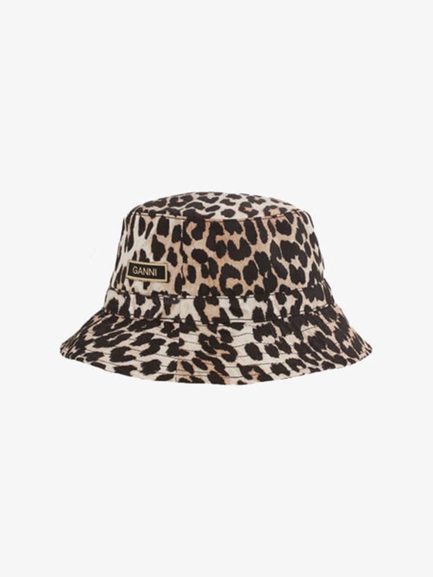 Ganni Bucket Hat Leopard