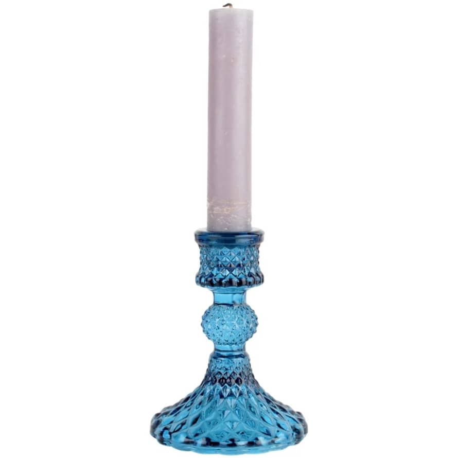 Grand Illusions GLASS CANDLE HOLDER HARLEQUIN Set 2